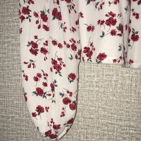Hollister Floral Off-the-Shoulder Top sz S - Picture 3 of 7